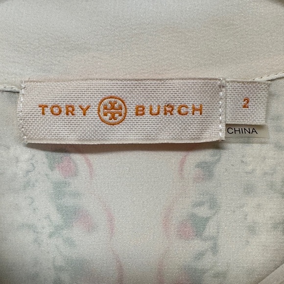 Tory Burch Cora Floral Silk Shirtdress Garden Veil Print Women's 2 - Picture 3 of 7